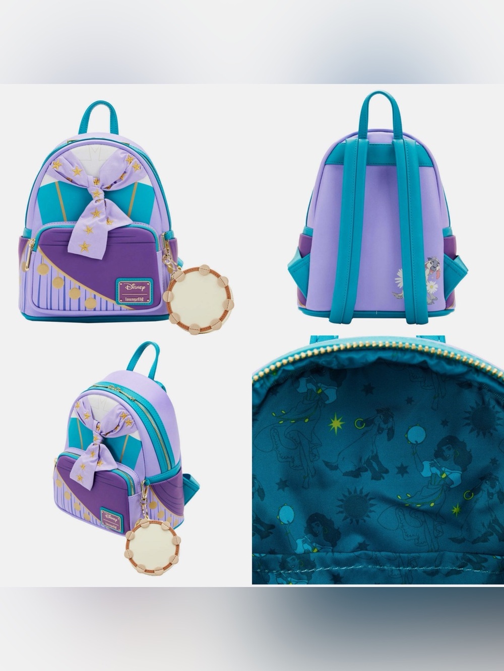 NWOT Loungefly The Hunchback of Notre Dame Esméralda Cosplay Mini Backpack